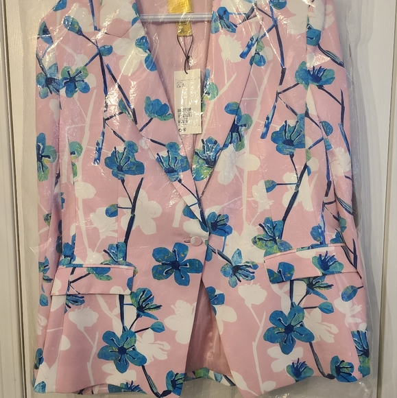 HM Premium Pink Floral Blazer - Picture 2 of 4